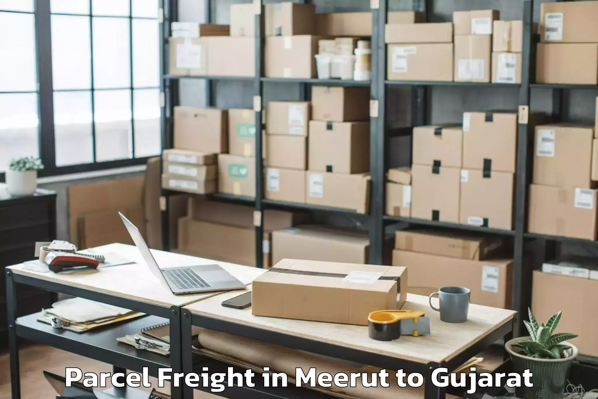 Top Meerut to Upleta Parcel Freight Available